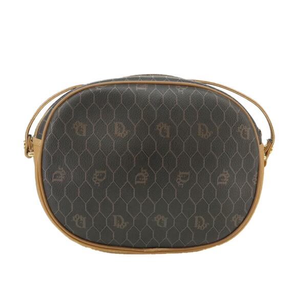 DIOR Honeycomb Canvas Shoulder Bag Leather Black - Picture 1 of 16